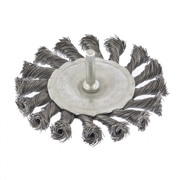 Щетка для дрели плоская (крученая пров-ка) 100 мм