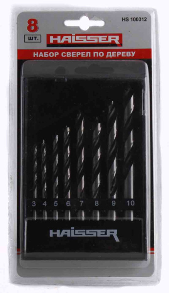Набор сверел по дереву Toolas/Haisser 8 шт.