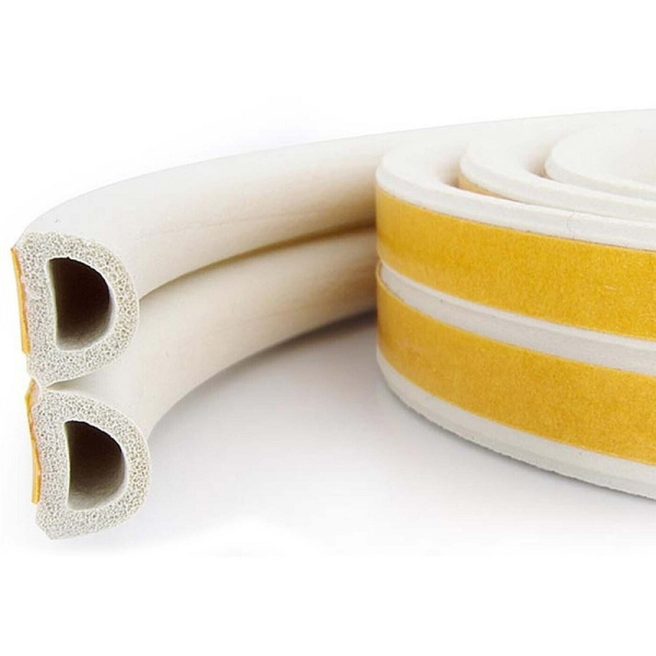 Уплотнитель D профиль БЕЛЫЙ (50 м.) (двойной)