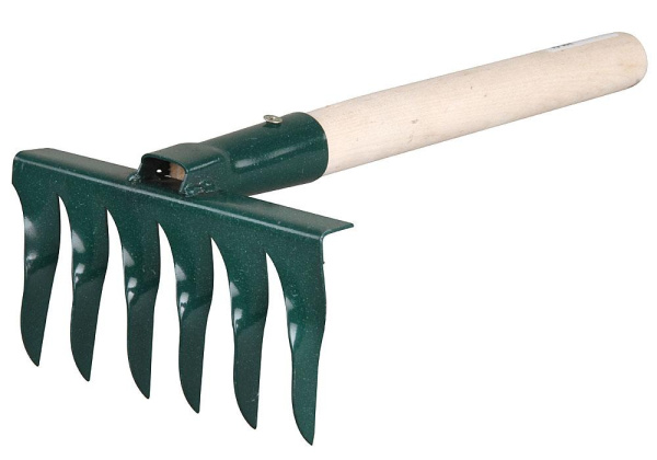 Грабли 6-зуб ,дер.рукоятка  Polyagro*
